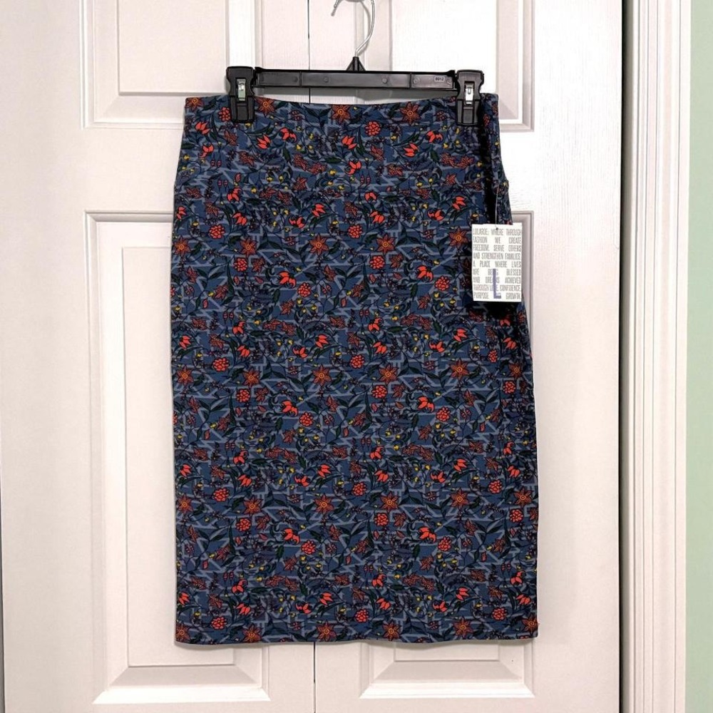 NWT Lularoe Women's Multicolor Botanical Skirt Size Large‎